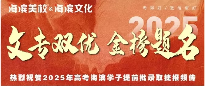 热烈祝贺2025年高考海滨学子提前批录取捷报频传
